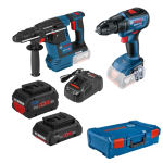 Set 2 scule cu acumulatori Bosch GSR 18V-50 + GBH 18V-26