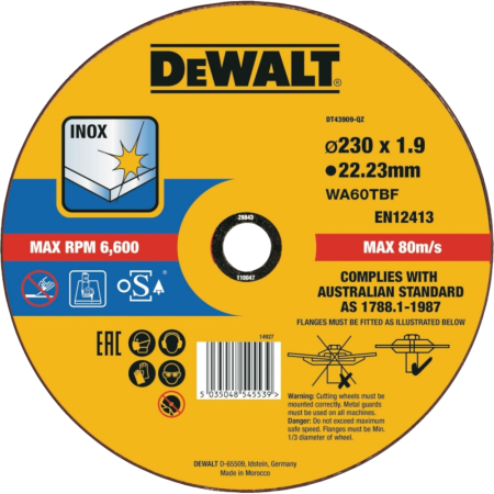 Disc abraziv taiere inox 125mm DeWalt DT43909 10 buc