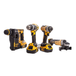 Set 4 scule electrice cu acumulatori Dewalt DCK422P3