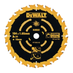 Panza de circular pentru lemn 184mm DeWalt DT10302 24T