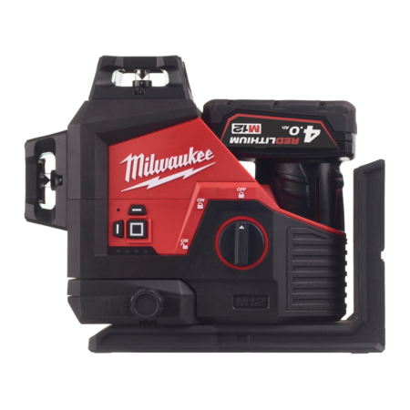 Nivela laser cu trei linii de unda verde Milwaukee M12 3PL-401C