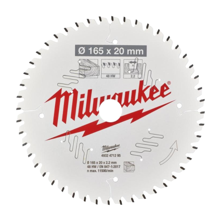 Panza de circular pentru lemn 165mm Milwaukee Z48