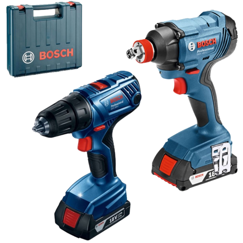 Set 2 scule cu acumulatori Bosch GSR 180-LI + GDX 180-LI