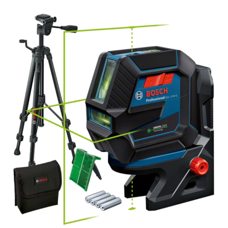 Nivela laser verde cu linii Bosch GCL 2-50 G + Stativ + Suport