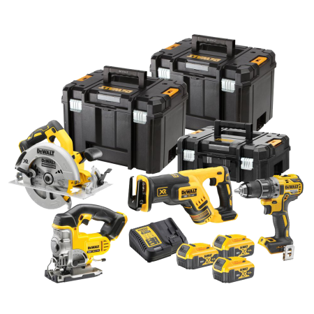 Set 4 scule electrice cu acumulatori Dewalt DCK421P3T