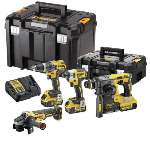 Set 4 scule electrice cu acumulatori Dewalt DCK422P3