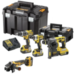 Set 4 scule electrice cu 4 acumulatori Dewalt DCK422P4