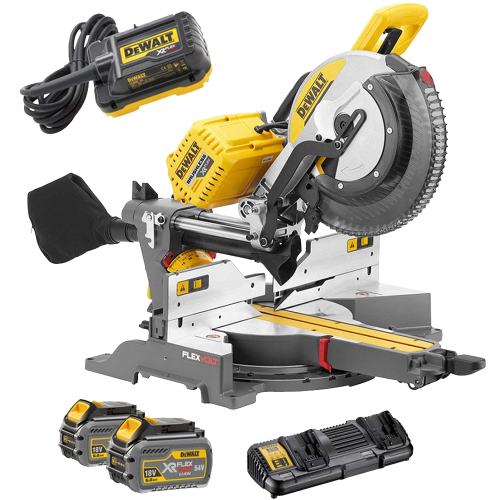 Fierastrau circular cu 2 acumulatori pentru taieri inclinate Dewalt DHS780T2A