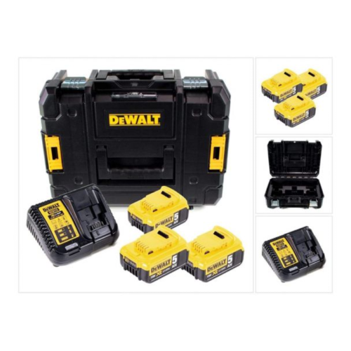 Set incarcator si 3 acumulatori DeWalt DCB115P3-QW