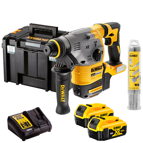 Ciocan rotopercutor cu 2 acumulatori DeWalt DCH283P2DT