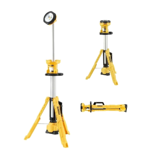 proiector led de santie cu trepied pe acumulatori dewalt dcl079