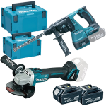 Set de 2 scule cu 2 acumulatori Makita DLX2125TJ1