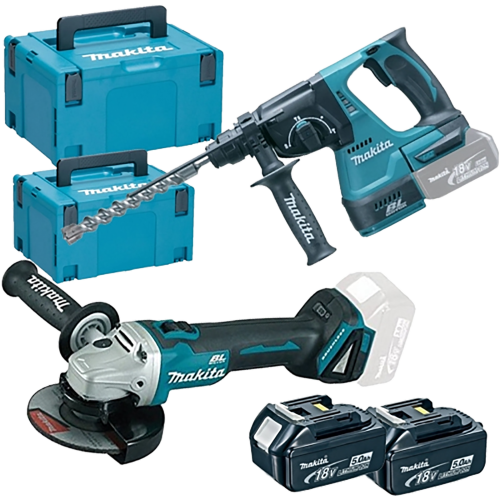 Set de 2 scule cu 2 acumulatori Makita DLX2125TJ1