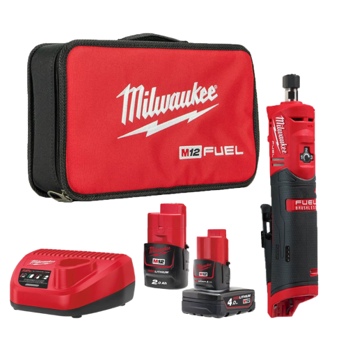 Polizor drept tip biax cu 2 acumulatori Milwaukee M12 FDGS-422B