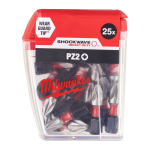 Set 25 biti de impact PZ2x25mm Milwaukee SHOCKWAVE