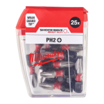 Set 25 biti de impact PH2x25mm Milwaukee SHOCKWAVE