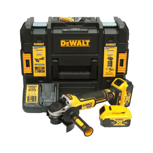 Polizor unghiular cu 2 acumulatori DeWalt DCG405P2-QW