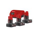 Set 3 acumulatori 12V si 6 Ah cu incarcator Milwaukee M12NRG-603