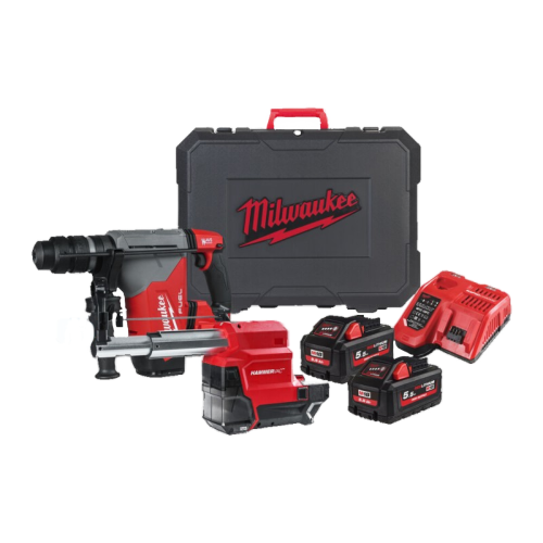 Ciocan rotopercutor Milwaukee SDS-plus cu 2 acumulatori M18 ONEFHPXDEL-552C