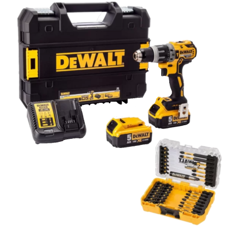 Masina de gaurit/infiletat cu percutie cu 2 acumulatori DeWalt DCD796P2DT