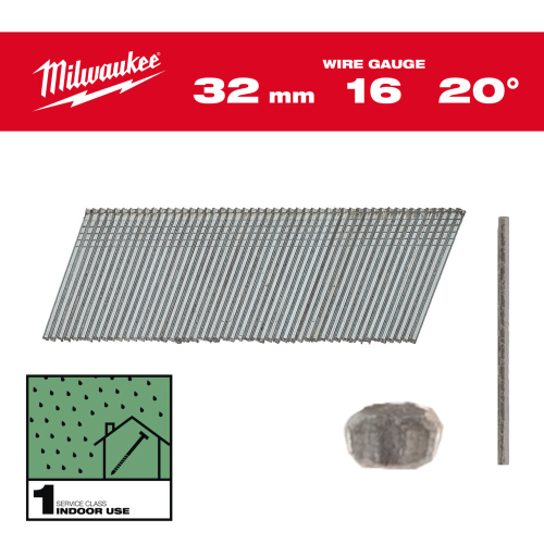 Set 2000 cuie 16G 20 38mm Milwaukee