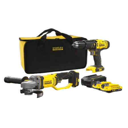 Set 2 scule cu 2 acumulatori 18V 2.0 Ah Stanley SFMCK471D2S