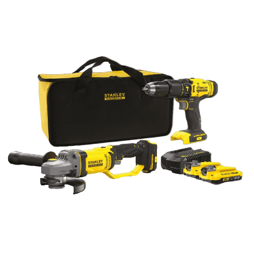 Set 2 scule cu 2 acumulatori 18V 2.0 Ah Stanley SFMCK471D2S