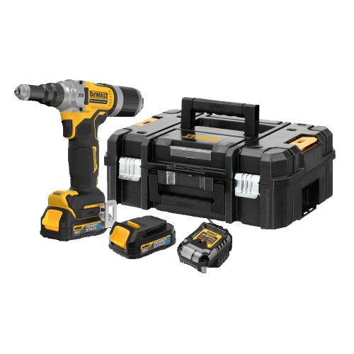 Pistol pentru nituit cu 2 acumulatori DeWalt DCF414E2GT