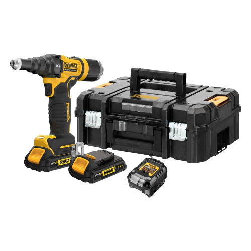 Pistol pentru nituit cu 2 acumulatori DeWalt DCF403D2GT