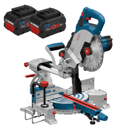 Fierastrau circular unghiular cu 2 acumulatori 8Ah Bosch GCM 18V-216