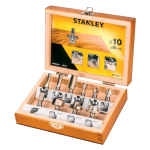 Set 10 freze TCT pentru lemn Stanley STA80020