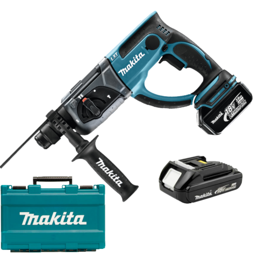 Ciocan rotopercutor SDS-Plus cu 2 acumulatori Makita DHR202RX4