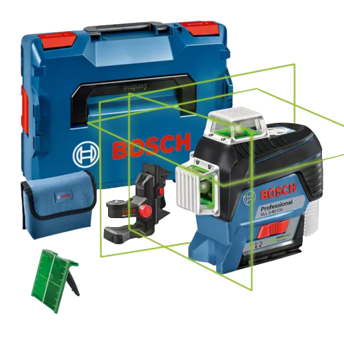 Nivela laser cu 3 linii verzi Bosch GLL 3-80 CG