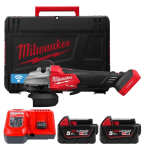 Polizor unghiular cu 2 acumulatori 5Ah Milwaukee M18 FSAGSVO125X-502X