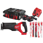 Fierastrau sabie cu 2 acumulatori 5Ah Milwaukee M18 FSZ100P-502P