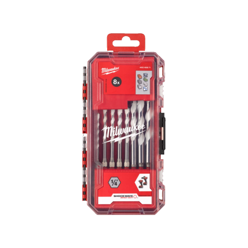 Set 8 burghie multimaterial cu prindere HEX Milwaukee