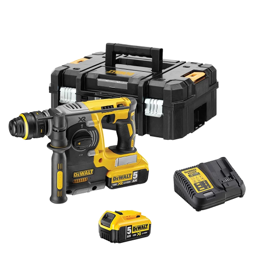 Ciocan rotopercutor SDS-Plus cu 2 acumulatori 5Ah DeWalt DCH273P2T