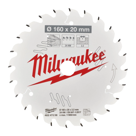 Panza de circular pentru lemn 160mm Milwaukee Z24