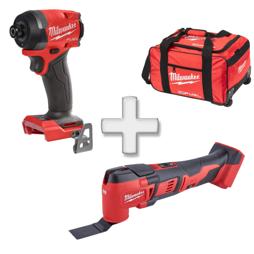 Set 2 scule fara acumulatori Milwaukee M18 FPP2X5-0 + Cadou Geanta XL