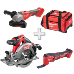 Set 3 scule fara acumulatori Milwaukee M18 FPP3X3-0 + Cadou Geanta XL