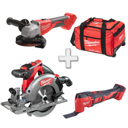 Set 3 scule fara acumulatori Milwaukee M18 FPP3X3-0 + Cadou Geanta XL