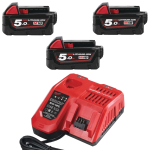 Set 6 scule cu 3 acumulatori Milwaukee M18 FPP6A-503B