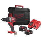 Masina de gaurit cu percutie cu 2 acumulatori Milwaukee M18 BLPD2-502X