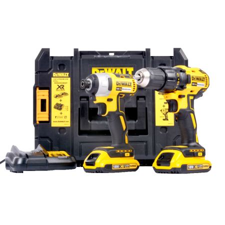 Set Dewalt DCK2059D2T + Cutie de transport TSTAK