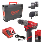 Masina de gaurit cu percutie cu 2 acumulatori Milwaukee M12 FPDXKIT-202X