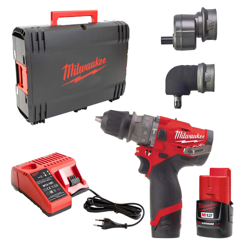 Masina de gaurit cu percutie cu 2 acumulatori Milwaukee M12 FPDXKIT-202X