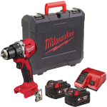 Masina de gaurit cu percutie cu 2 acumulatori 4Ah Milwaukee M18 BLPDRC-402C