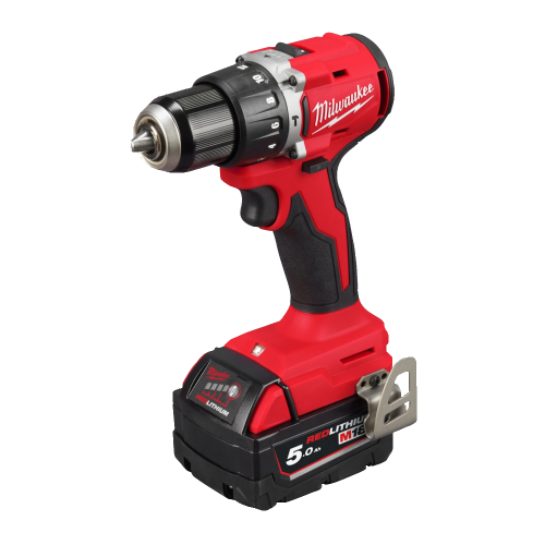 Masina de gaurit cu percutie cu 2 acumulatori 5Ah Milwaukee M18 BLPDRC-502C