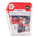 Set 25 biti de impact TX40x25mm Milwaukee SHOCKWAVE