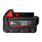 Acumulator Li-Ion cu carcasa rezistenta la chimicale 5Ah Milwaukee M18 B5-CR